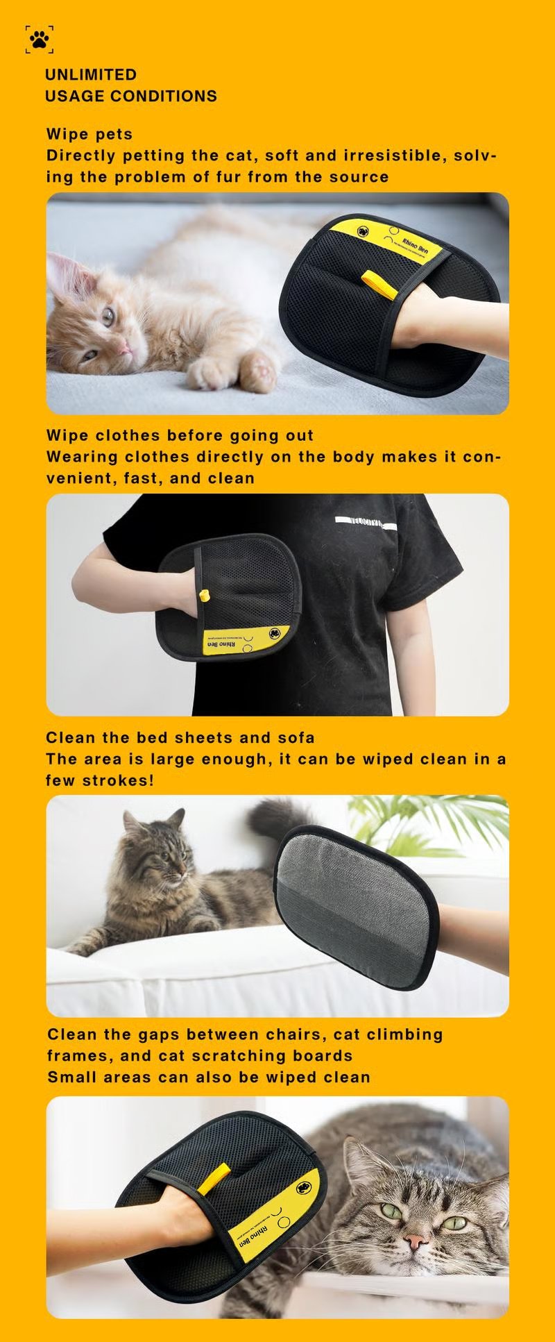 ✨Hot Sale 49% OFF🔥 Pet hair remover Electrostatic gloves