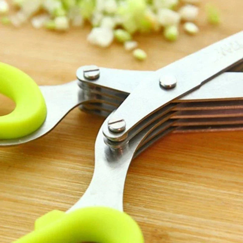 🔥Hot Sale 49% OFF🔥5 Blade Kitchen Salad Scissors