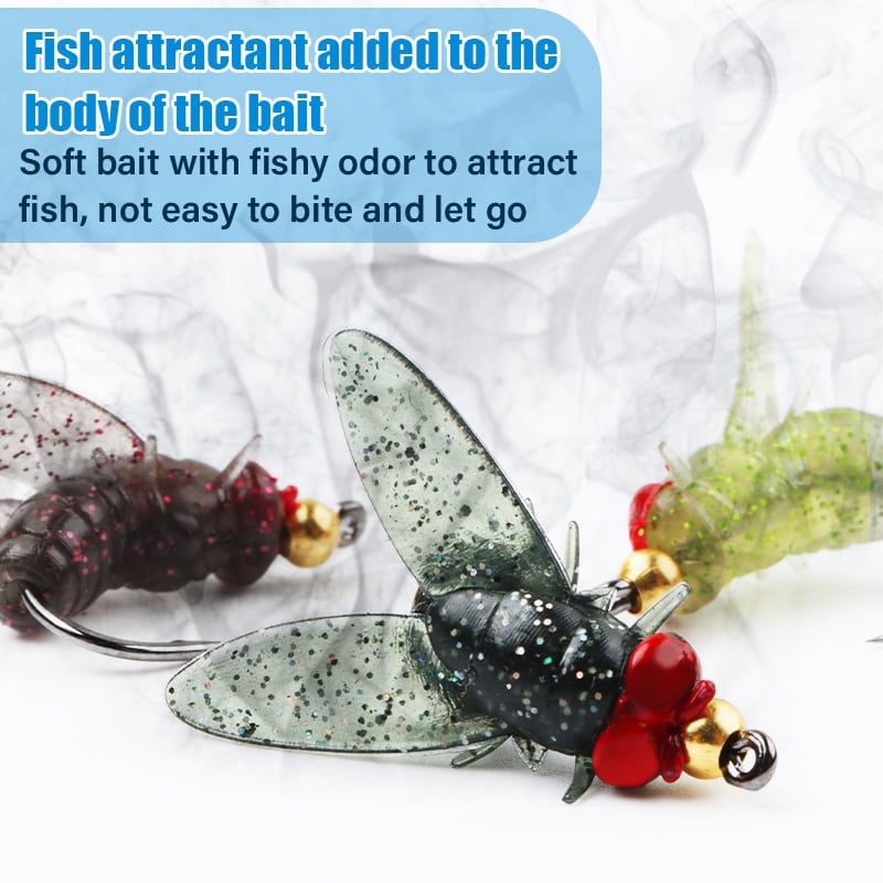 💥Hot Sale 49% OFF💥-Simulated Flies Fishing Attractor Bait Hook