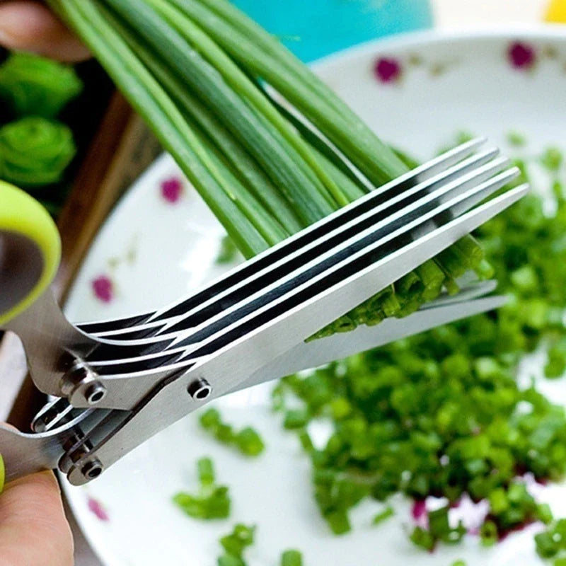🔥Hot Sale 49% OFF🔥5 Blade Kitchen Salad Scissors
