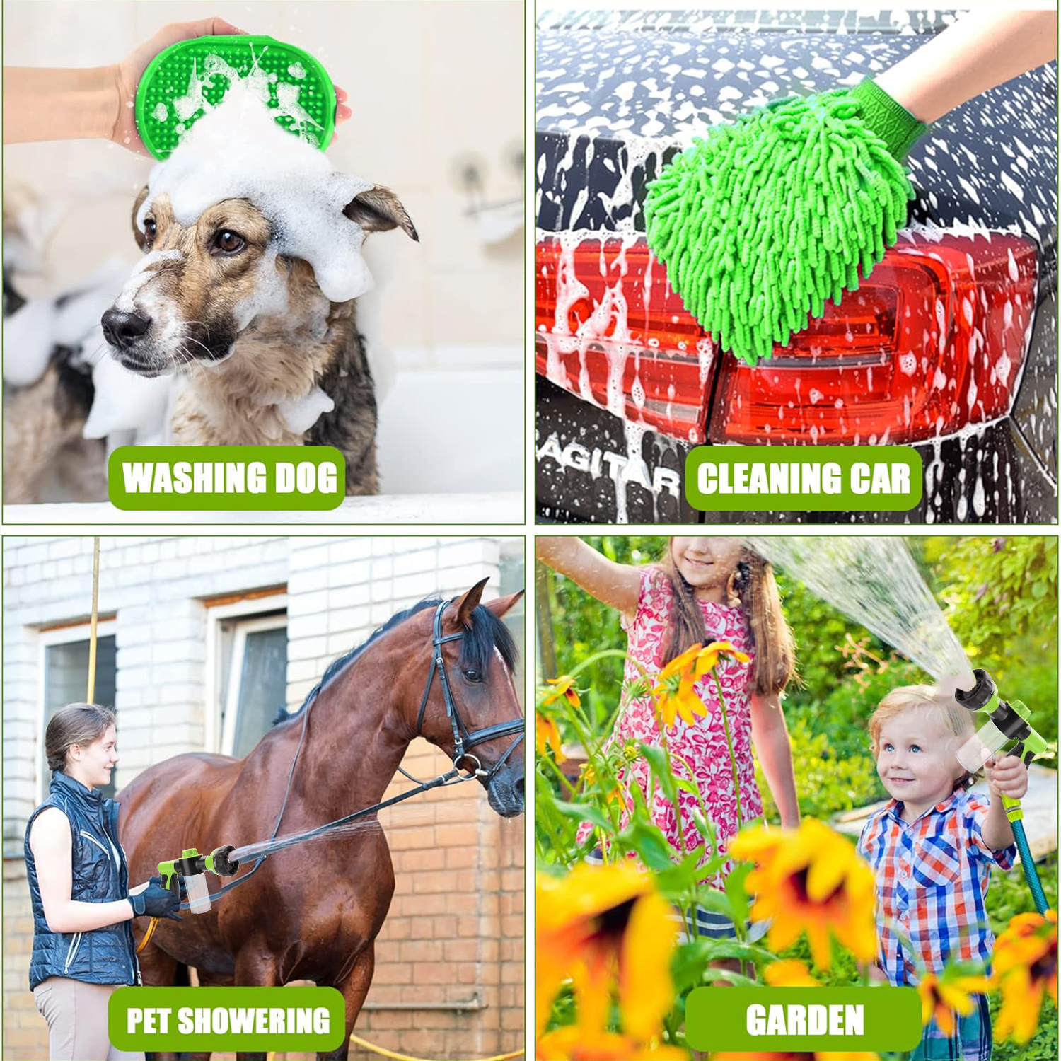 🔥49% OFF🔥 Dog Wash Hose Nozzle Foam Dog Horse Sprayer Wash Hose Attachment Soap Dispenser Sprayer Dog Bathing Sprayer