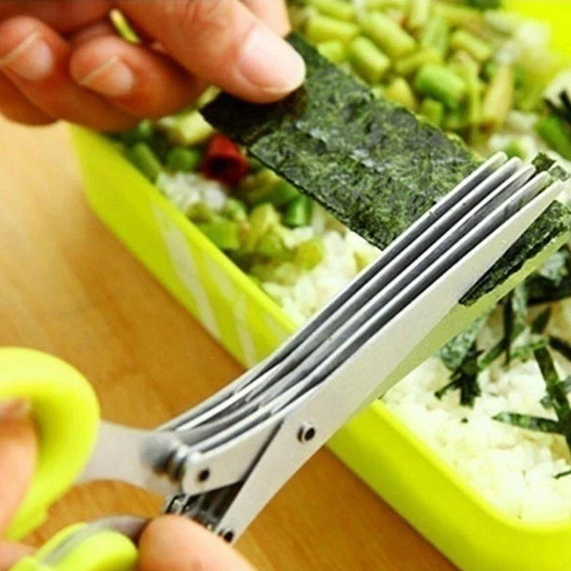 🔥Hot Sale 49% OFF🔥5 Blade Kitchen Salad Scissors