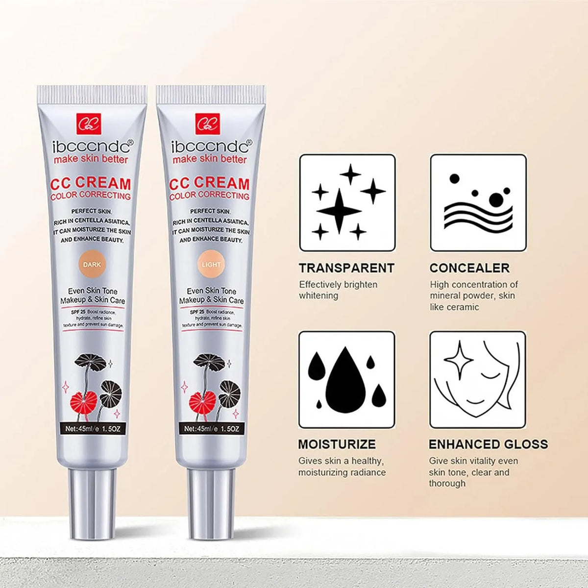 🔥Hot Sale 49% OFF-💖Hydrating CC Cream Foundation with Centella Asiatica