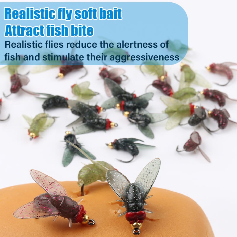 💥Hot Sale 49% OFF💥-Simulated Flies Fishing Attractor Bait Hook