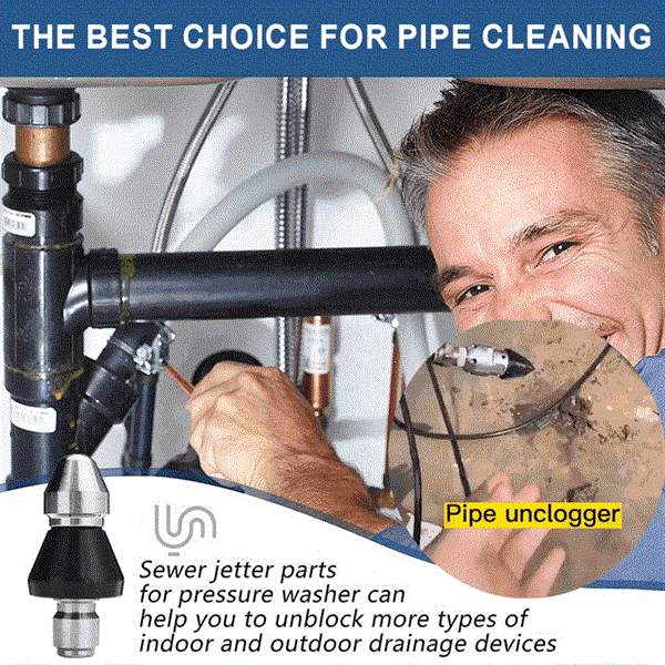 ⏰🔥Hot Sale 49% OFF🔥Sewer Cleaning Tool High-pressure Nozzle