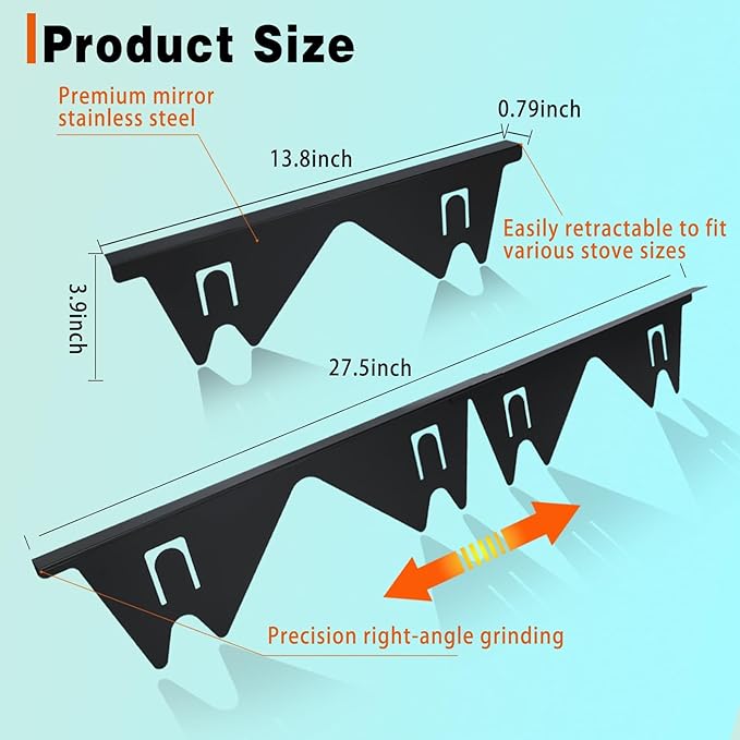🔥HOT SALE 49% OFF🎁Retractable Stainless Steel Stove Gap Covers