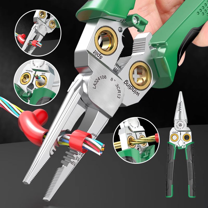 🧰8 in 1 super easy multi-function wire stripping pliers