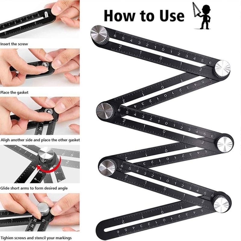 🔥Hot Sale Promotion 49% OFF-12-fold Multi Angle Measuring Ruler
