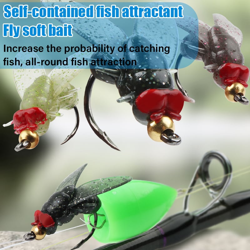 💥Hot Sale 49% OFF💥-Simulated Flies Fishing Attractor Bait Hook
