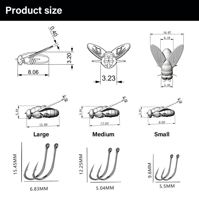 💥Hot Sale 49% OFF💥-Simulated Flies Fishing Attractor Bait Hook