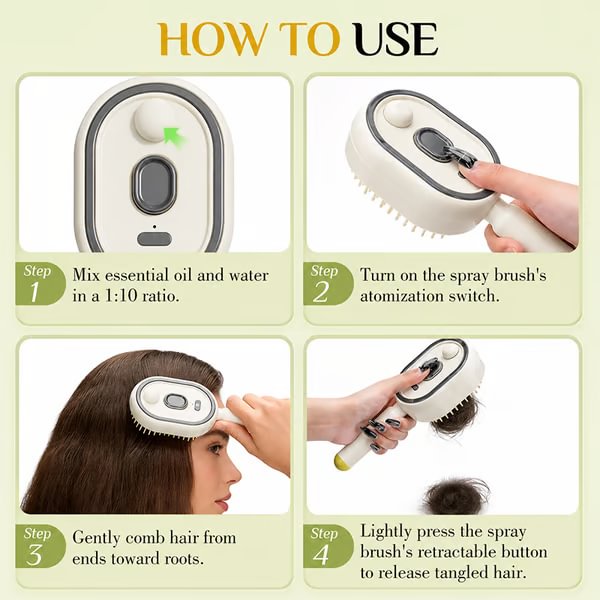 (🎁Last Day 49% OFF)💆‍♀️✨Electric Spray Air Cushion Massage Comb