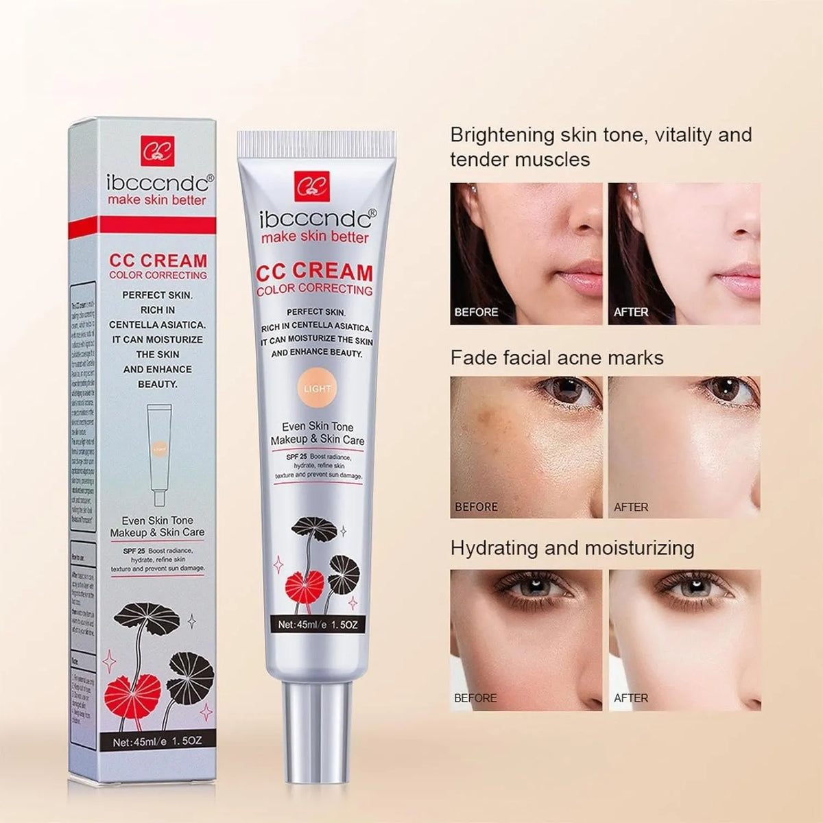 🔥Hot Sale 49% OFF-💖Hydrating CC Cream Foundation with Centella Asiatica