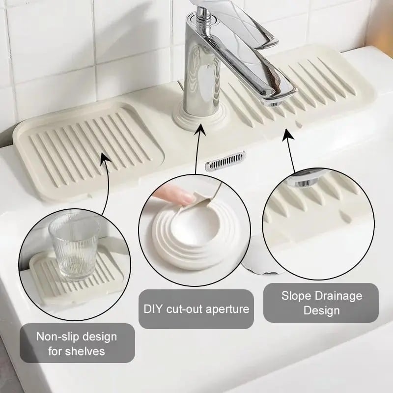 ⏰HOT SALE-Faucet Guard & Draining Mat